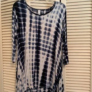 Navy Blue and White Tunic